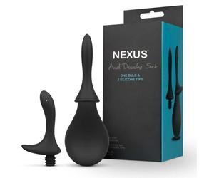 Nexus 260ml Douche Duo Kit Anal Prostate Enema Nozzles Silicone Cleaning Kit