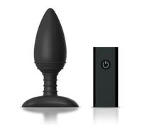 Nexus Ace Medium Quiet Remote Control Vibrating Butt Plug - Black Black