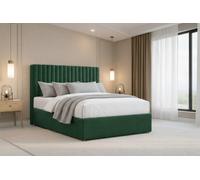Nexus Amalfi Emerald Plush Divan Bed Base No Drawers With 26" Strutted Headboard 6' Super King