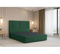 Nexus Amalfi Emerald Plush Divan Bed Base No Drawers With 54" Floor Standing Headboard 3' Single
