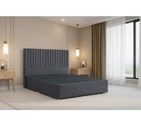 Nexus Amalfi Steel Plush Divan Bed Base No Drawers With 54" Floor Standing Headboard 4'6 Double