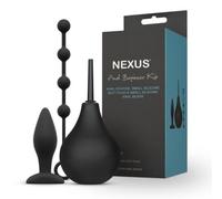 Nexus Anal Beginner Kit Douche Beads Butt Plug Enema Silicone Cleaning Gift Set