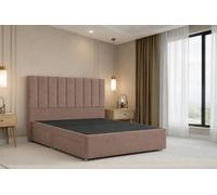 Nexus Kyoto Mink Plush Divan Bed Base No Drawers With 54" Floor Standing Headboard 3' Single