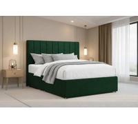 Nexus Kyoto Plush Divan, Emerald, 26" Headboard, No Drawers, Open Coil Mattress, King