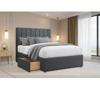 Nexus Kyoto Plush Divan, Steel, 54" Headboard, 2 Drawers Same Side, Open Coil Mattress, Super King