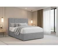 Nexus Mattresses Ltd Amalfi Plush Divan Bed Base No Drawers - 26" Headboard in Silver | Size: Single Nexus Mattresses Ltd Silver Single
