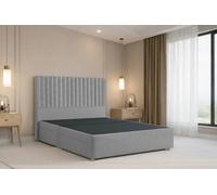 Nexus Mattresses Ltd Amalfi Plush Divan Bed Base No Drawers - 54" Headboard in Silver | Size: Single Nexus Mattresses Ltd Silver Single