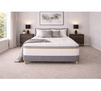 Nexus Mattresses Ltd Hybrid Reflex Support Pocket Spring Mattress - 25cm in White | Size: Small Double Nexus Mattresses Ltd White Small Double