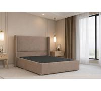 Nexus Mattresses Ltd Portofino Plush Divan Bed Base No Drawers - 54" Winged Headboard in Bronze | Size: Small Single Nexus Mattresses Ltd Bronze Small Single
