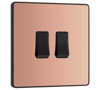 BG Electrical Single Telephone Slave Socket, Antique Brass