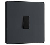 BG NBS42 Nexus Metal 20A 16AX 2 Way Double Light Switch - Brushed Steel