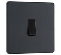 BG Electrical Nexus Metal Unswitched Socket with Three Round Pins, Brushed Steel with Grey Inserts, 5A