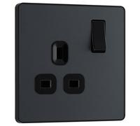 Nexus Metal Brushed Steel Switched 13A Fused Connection Unit With Power Indicator NBS52-01