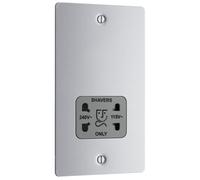 Nexus Metal Polished Chrome Dual Voltage Shaver Socket NPC20W-01