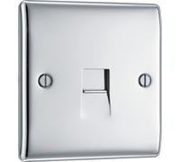 Nexus Metal Polished Chrome Single Master Telephone Socket NPCBTM1-01