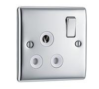 BG Nexus Metal Polished Chrome 15A, 1G Sw Skt - NPC99W