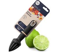 Nexus Silicone Lemon Squeezer Reamer - Manual Citrus Juicer for Lemons, Limes & Oranges, Durable Handheld Juice Extractor Tool with Non-Slip Grip. Ideal for Cooking, Baking & Cocktails. Black Satin