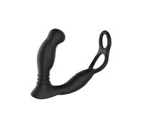 Nexus SIMUL8 Vibrating Double Cock Ring with Anal Butt Plug Prostate Massager