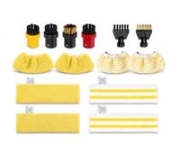 NexusBound Washable & Reusable 14 Pack Set Accessories For Karcher EasyFix SC 1, SC 2, SC 3, SC 4, SC 5, Steam Cleaner, 4 Floor Pads, 4 Handheld Nozzle Pads, 4 Round Brushes, 2 Joint