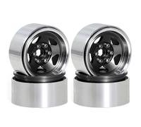 NexusDrive 1.9 Inch Beadlock RC Wheel Rims 4pcs Set Compatible With 1 10 Scale RC Crawler Models Such As II 90046 And III AXI03007(4pc black)