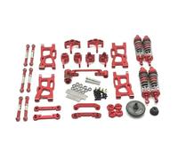 NexusDrive 124007 124017 124019 144001 RIaarIo XDKJ-001 XDKJ-006 AM-X12 RC Car Upgrade Parts Metal Modifications Accessories Compatible With Various Remote Control Vehicles(Red)