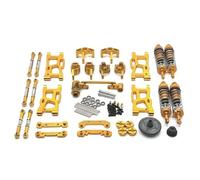 NexusDrive 124007 124017 124019 144001 RIaarIo XDKJ-001 XDKJ-006 AM-X12 RC Car Upgrade Parts Metal Modifications Accessories Compatible With Various Remote Control Vehicles(Yellow)