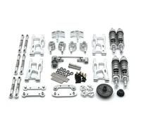 NexusDrive 124007 124017 124019 144001 RIaarIo XDKJ-001 XDKJ-006 AM-X12 RC Car Upgrade Parts Metal Modifications Accessories Compatible With Various Remote Control Vehicles(Silver)