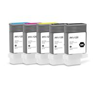 NexusDrive 130ML Refillable Ink Cartridge With Permanent Chips Compatible With TM-200 TM200 TM-205 TM-300 TM300 TM305 Models PFI-120 PFI120(1Set - 5Pack)