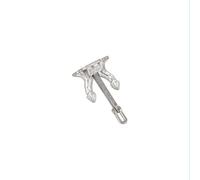 NexusDrive 1PCS Metal Anchor 73mm 55mm 47mm 33mm Hall Anchor DIY Spare Parts Compatible with Simulation Ship Model RC Boat Accessories Compatible With Various RC Ship Models(47x27x15mm)