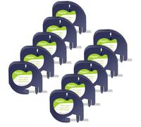 NexusDrive 3/5/10 Pcs Plastic Tag Tapes Compatible With A16952 A16951 A12267 12mm Label Ribbon For QX50 Label Printer(10PK White-Paper)