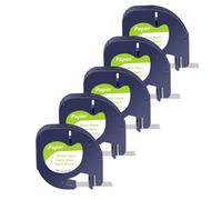 NexusDrive 3/5/10 Pcs Plastic Tag Tapes Compatible With A16952 A16951 A12267 12mm Label Ribbon For QX50 Label Printer(5PK White-Paper)