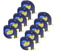 NexusDrive 3/5/10 Pcs Plastic Tag Tapes Compatible With A16952 A16951 A12267 12mm Label Ribbon For QX50 Label Printer(10PK Yellow-Plastic)