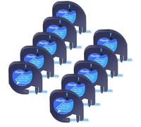 NexusDrive 3/5/10 Pcs Plastic Tag Tapes Compatible With A16952 A16951 A12267 12mm Label Ribbon For QX50 Label Printer(10PK Blue-Plastic)