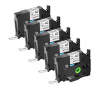 NexusDrive 3PK 5PK 11.7mm Heat Shrink Tube Label Compatible With HS HSe-231 631 Black On White Ribbon Label Compatible with Use With P-Toch PT-1010 Maker(5PK Black on White)