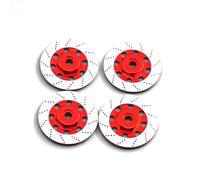 NexusDrive 4PCS Aluminum Brake Disc Wheel Rim Box Hex Adapter Compatible With 1 10 Scale D4 AWD RWD Drift Car Racing Parts Compatible with RC Models(Red)