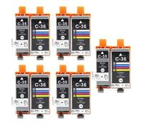 NexusDrive Color Ink Cartridge 35 36 4-pack Compatible With IP100 IP110 IP100B TR150(5Set)