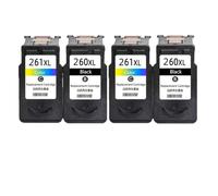 NexusDrive Compatible Ink Cartridge Compatible with PG 260 CL 261 PG260 CL261 260XL 261XL Works With TS5320 TS6420 TR7020 Inkjet Printers(2black 2color)