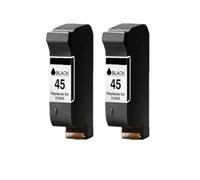 NexusDrive Compatible With 45 78 Deskjet 1220c 3820 3822 6122 6127 930c 940c 950c(2PCS Black)