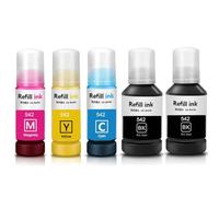 NexusDrive Pigment Ink Refill For 542 T542 Compatible With ET-5150 ET-5170 ET-5180 ET-5800 ET-5850 ET-5880 ET-16650 Printer(5PC)
