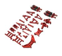NexusDrive Swing Arm Steering Cup Shock Absorber Upgrade Metal Front Rear Compatible with 1 14 Scale MJX14301 14302 Compatible RC Car Parts(Red)