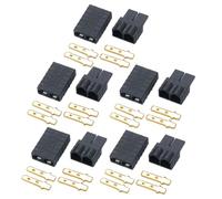 NexusDrive TRX Connector Plug Male Female Compatible with RC Models Compatible With Brushless ESC Cars Boats Planes Helicopters Parts(5Pair)