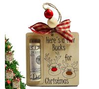 Nexusectar Christmas Money Holder for Cash - Handmade Wooden Pendant, Christmas Tree Decorations | For Boys Girls Home Living Room Bedroom Women Men Family