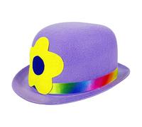 Nexusectar Circus Hat | Felt Flat Top Clown Hat - Fashionable Jester Accessories for Performance, Outdoors, Home, Cosplay, Gathering, Festival