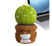 Nexusectar Crochet Cactus Positive | Handmade Knitted Plant for Kids,Decorative Cactus Shape Knitted Doll for Adults Teens Sensitive Children Craft Collectors Mindfulness Practitioners Frequent