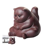 Nexusectar Gongfus Mascot - 7x8x6.8cm Yixing Clay Sculpture, Chubby Collectible | Handcrafted Tabletop Charm For Teahouse Tasting Set Mindful Infusion Corner Display Prosperity Symbol Giftable Art