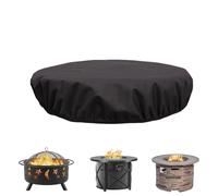 Nexusectar Integrated Stone Fire Pit Cover for Outdoor Use, Round Fire Pit Cover for Outdoor Use, Round Patio Fire Pit Cover, Waterproof, in the Base