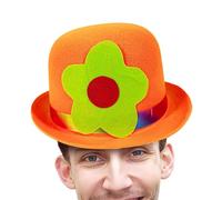 Nexusectar Jester Hat - Flower Flat Top Clown Hat | Fashionable Jester Accessories for Performance, Outdoors, Home, Cosplay, Gathering, Festival