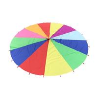Nexusectar Parachute for Kids - Multicolored Play Tent, 6FT Rainbow Parachutes with Balls | Teamwork Collaborator Indoor Outdoor Cooperative Exercise Toy for Children Group Games Fun Active Play