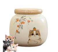 Nexusectar Pet Memorial Urn - Ceramic Cat Ashes Keepsake, Meaningful Home Decoration, Love Expression Animal Remembrance Jar | Dog Hair Cremation Storage Box for Sympathy Funeral Garden Home