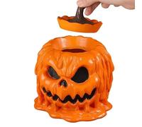 Nexusectar Pumpkin Candy Pot, Pumpkin Resin Box with Airtight Lid, Decorative Table Food Organizer for Parties